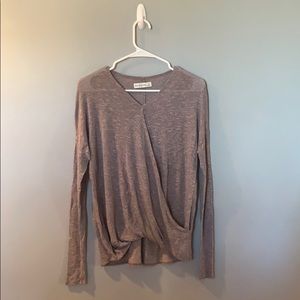 Taupe knit top